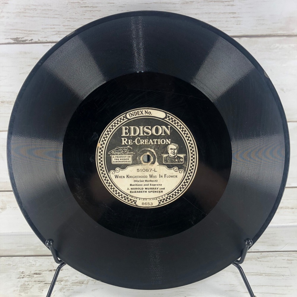 Vintage Edison Re-Creation Diamond Disc 51087 When Knighthood Was In Flower